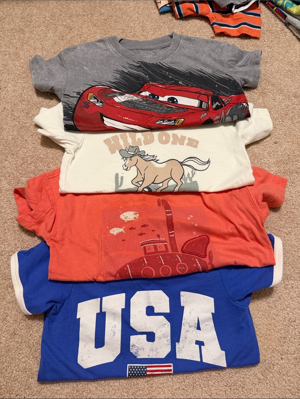 Disney Red Lightning McQueen Grey Kids T-Shirt